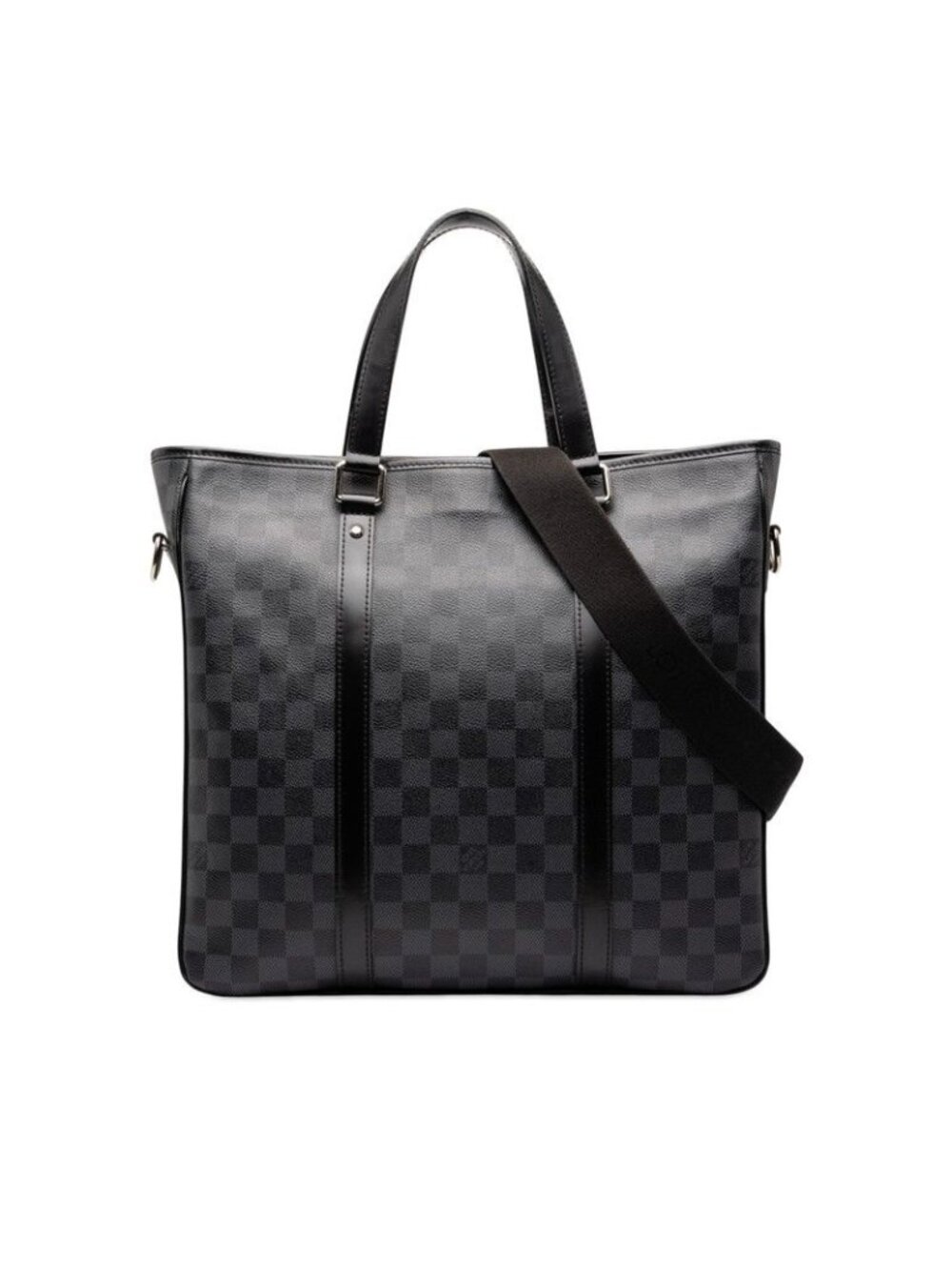 Louis Vuitton Damier Graphite Tadao PM Shoulder Bag Business 2-Way Black Leather